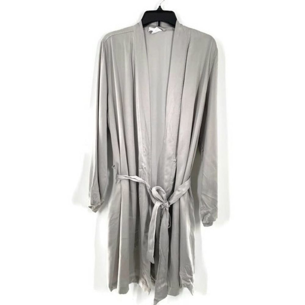Hotel Collection Cupro Bath Robe-Unisex Silver